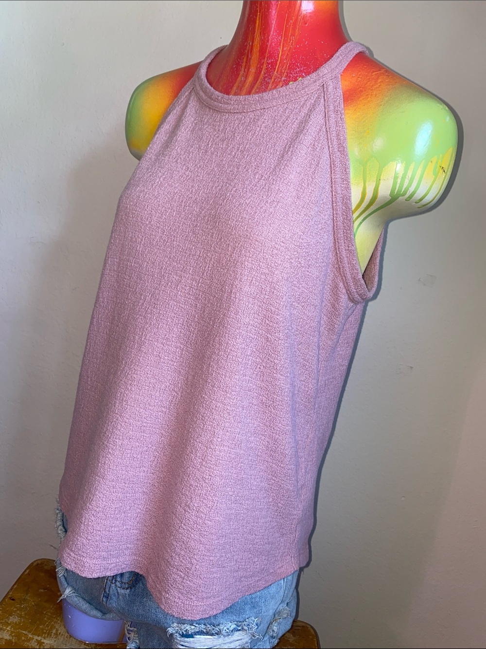 Universal Thread Dusty Rose Ribbed Tank Top - Picture 4 of 11
